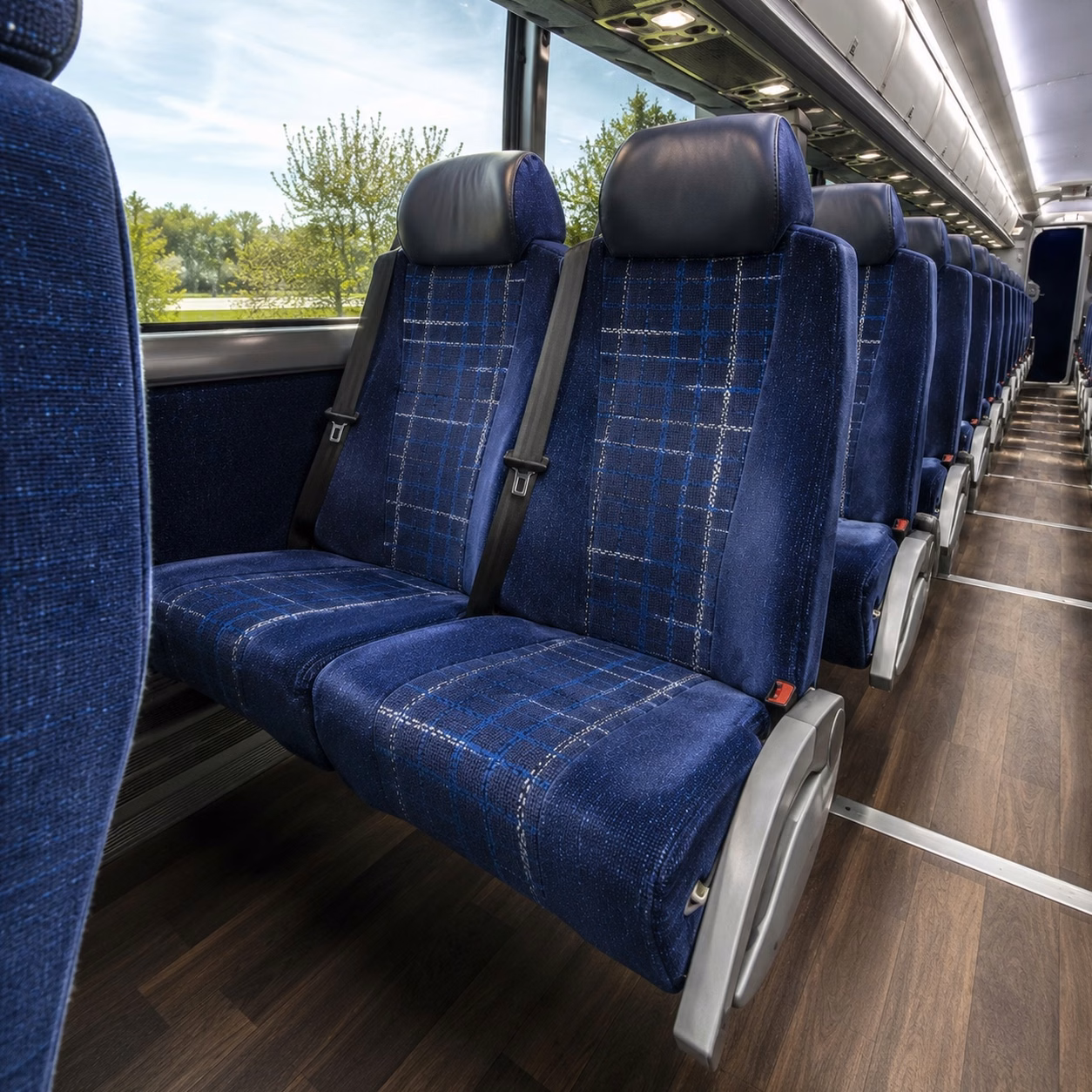el monte charter bus rental interior