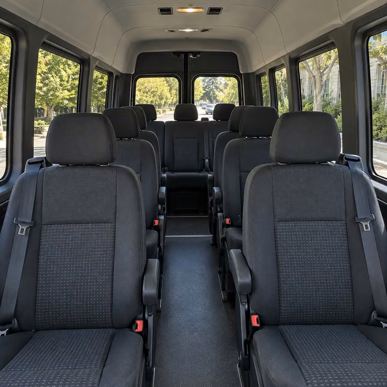 sprinter van with driver inside
